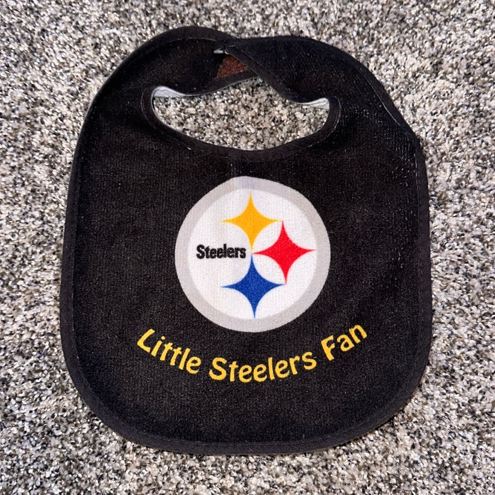 Little Steelers Fan Black Bib Unisex Great Condition